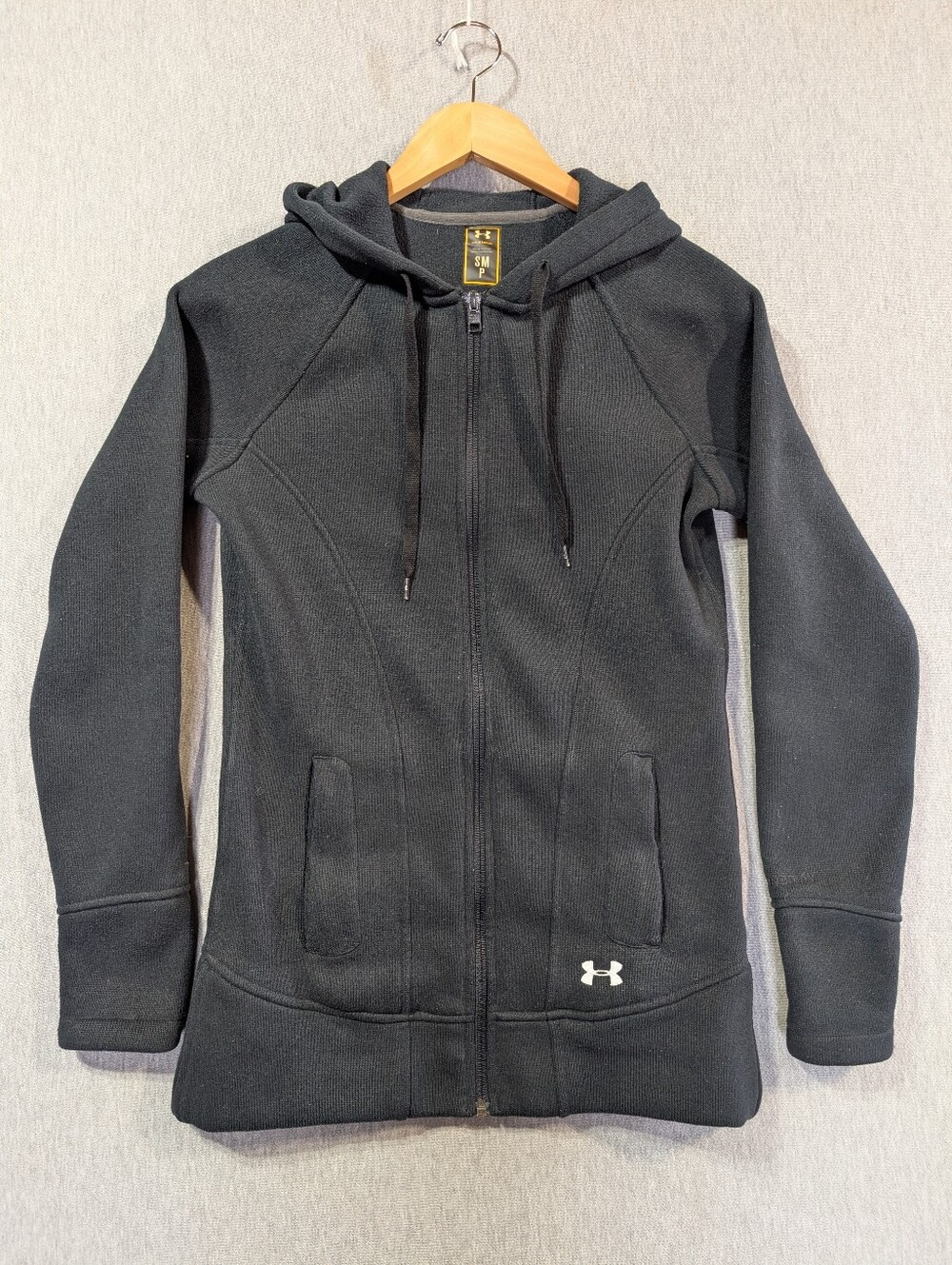 Under Armour Storm Fitted Knit Hoodie Women's Small Black Full Zip